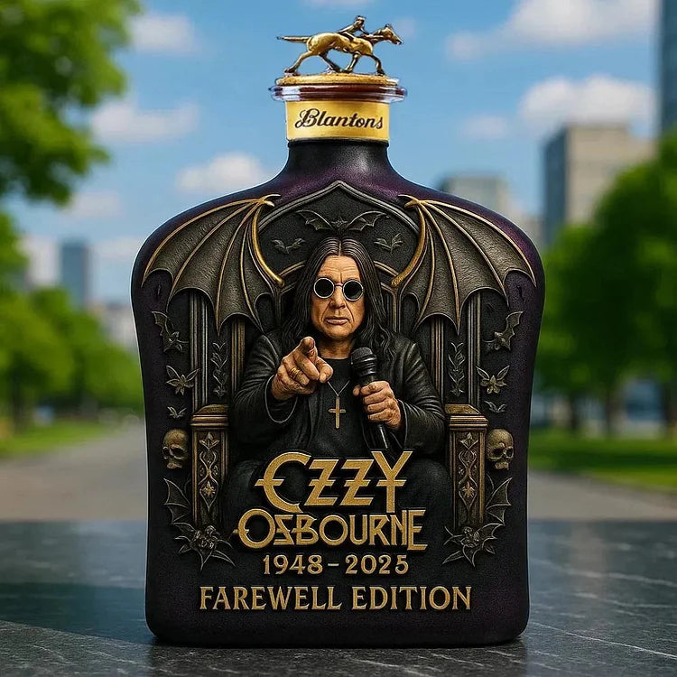Láhev na whisky Ozzy Osbourne s reliéfem, Limitovaná edice — 5