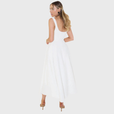 NIKOLA | Elegantní midi šaty s hranatým výstřihem