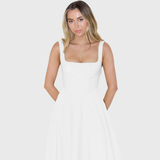 NIKOLA | Elegantní midi šaty s hranatým výstřihem