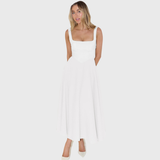 NIKOLA | Elegantní midi šaty s hranatým výstřihem