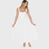 NIKOLA | Elegantní midi šaty s hranatým výstřihem
