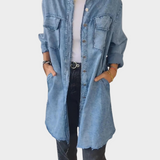Chemise en denim avec col classique