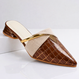GABRIELA | Elegantní mules s krokodýlím vzorem