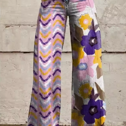 Isadora - Boho květinové kalhoty