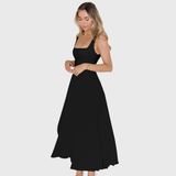 NIKOLA | Elegantní midi šaty s hranatým výstřihem
