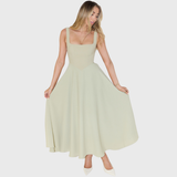 NIKOLA | Elegantní midi šaty s hranatým výstřihem
