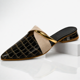 GABRIELA | Elegantní mules s krokodýlím vzorem