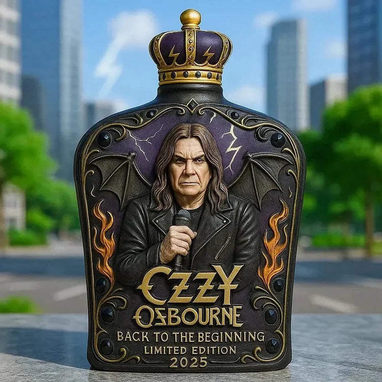 Láhev na whisky Ozzy Osbourne s reliéfem, Limitovaná edice — 5