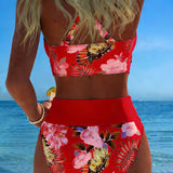 KVĚTA | Bikiny s kontrastním květinovým vzorem