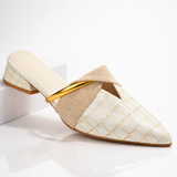 GABRIELA | Elegantní mules s krokodýlím vzorem