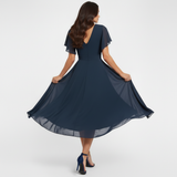 Klára - Splývavé maxi šaty s výstřihem do V