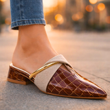 GABRIELA | Elegantní mules s krokodýlím vzorem