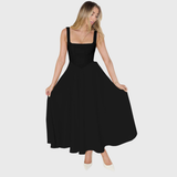 NIKOLA | Elegantní midi šaty s hranatým výstřihem