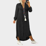 Robe en denim maxi à manches longues