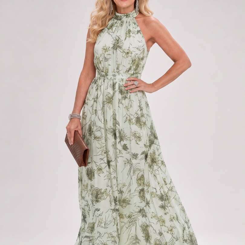 Sofie - Šaty Midi em Tule Květinové