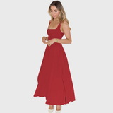 NIKOLA | Elegantní midi šaty s hranatým výstřihem