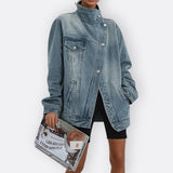 Sílvia - Veste vintage avec col asymétrique haut