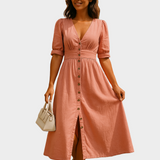 Robe en denim avec boutons