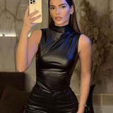 Denisa | Luxusní koženkový top