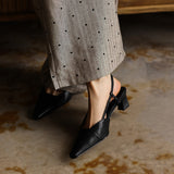 Sona | Kozené slingback podpatky