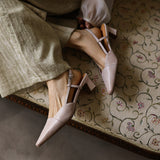 Sona | Kozené slingback podpatky