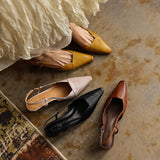 Sona | Kozené slingback podpatky