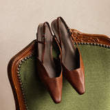 Sona | Kozené slingback podpatky
