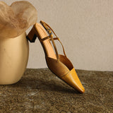 Sona | Kozené slingback podpatky
