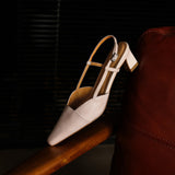 Sona | Kozené slingback podpatky