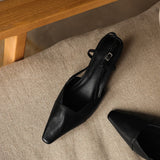 Sona | Kozené slingback podpatky