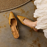 Sona | Kozené slingback podpatky