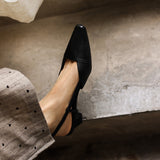 Sona | Kozené slingback podpatky