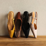 Sona | Kozené slingback podpatky