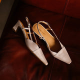 Sona | Kozené slingback podpatky