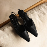 Sona | Kozené slingback podpatky