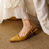 Sona | Kozené slingback podpatky