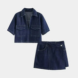 Ensemble en jean avec décolleté en V