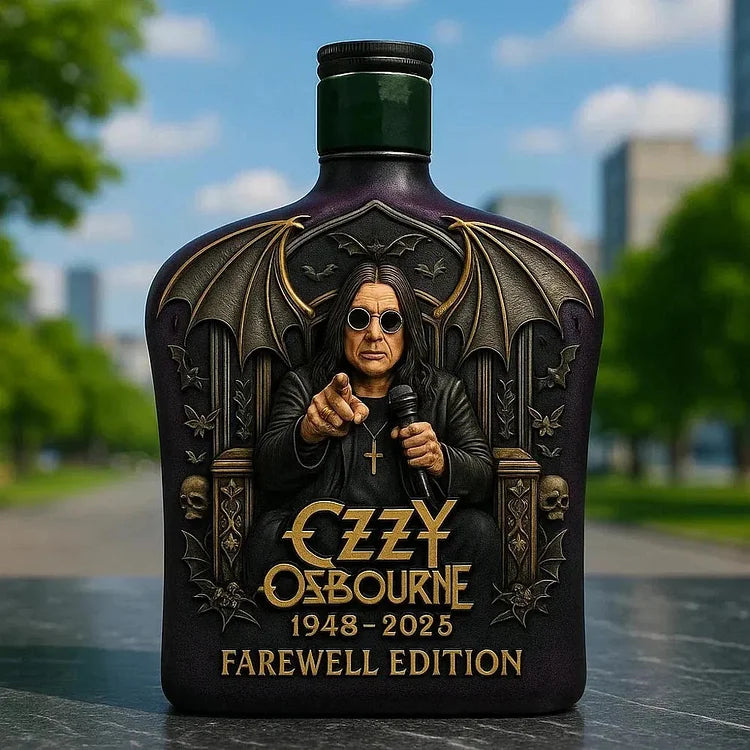 Láhev na whisky Ozzy Osbourne s reliéfem, Limitovaná edice — 5