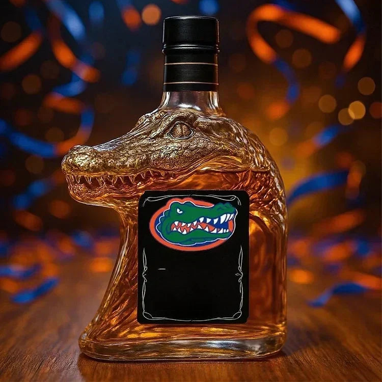 Karafa na whisky ve tvaru krokodýla