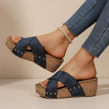 OLÍVIE | Boho Klínové Sandály