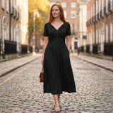 Amélie | Elegantní midi šaty střihu A